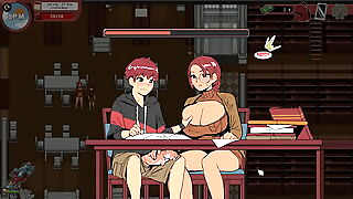 Spooky Milk Life [ Taboo hentai game PornPlay] Ep.19 nerdy doll down a bear handjob in the library
